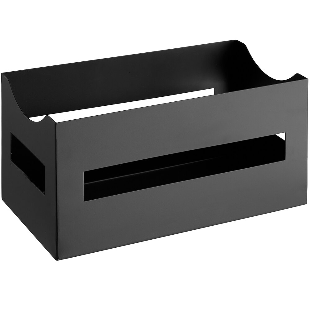 American Metalcraft NCB95 Black Twilight 9" x 5" x 4 1/2" Rectangular Metal Napkin Holder