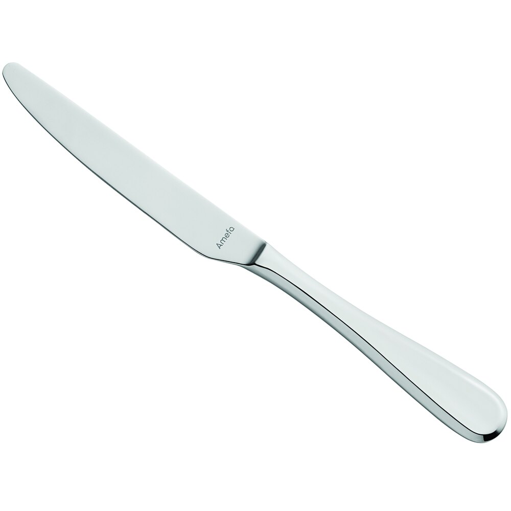 Amefa 805000B000305 Drift 9 1/4" 18/10 Stainless Steel Extra Heavy Weight Table Knife - 12/Case