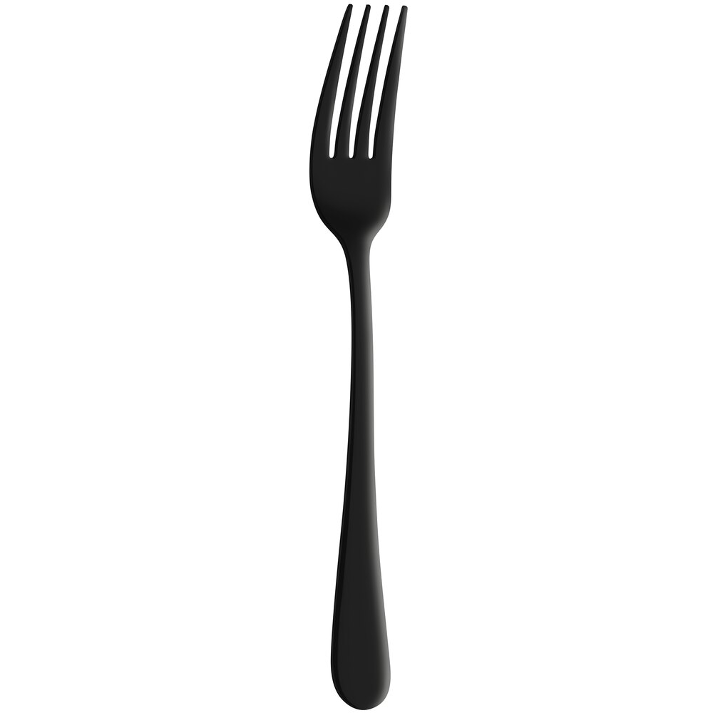Amefa 1410ATB000320 Austin Black 8 1/8" 18/0 Stainless Steel Heavy Weight Table Fork - 12/Case