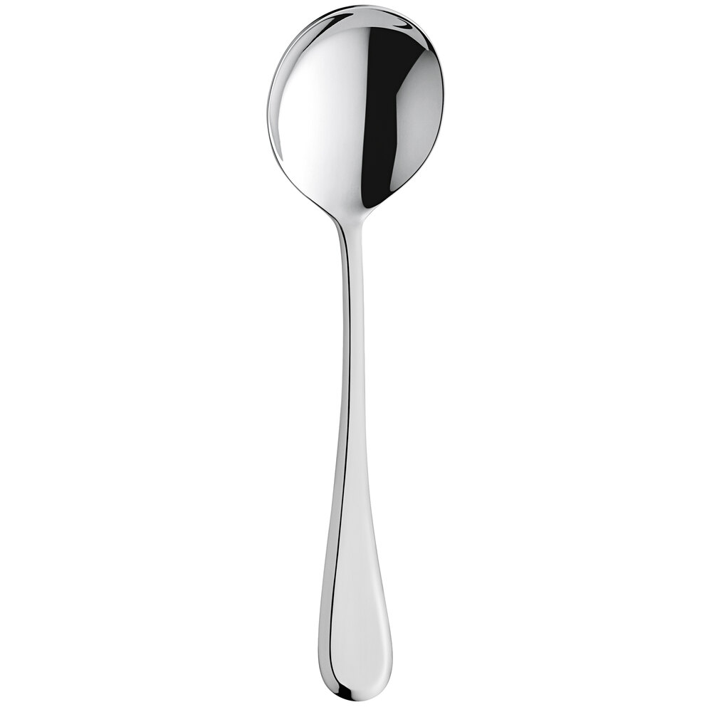 Amefa 805000B000350 Drift 7" 18/10 Stainless Steel Extra Heavy Weight Soup Spoon - 12/Case