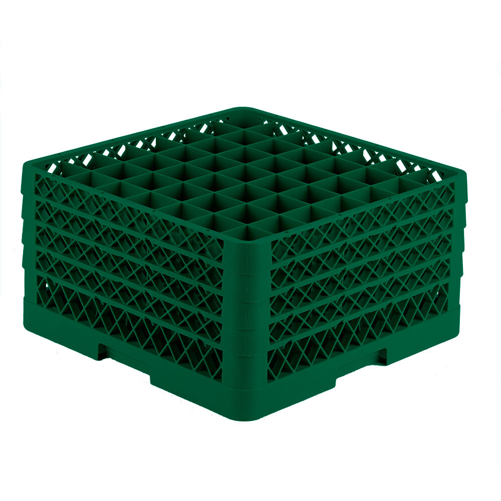 Vollrath TR9EEEE Traex® Full-Size Green 49-Compartment 9 7/16" Glass Rack