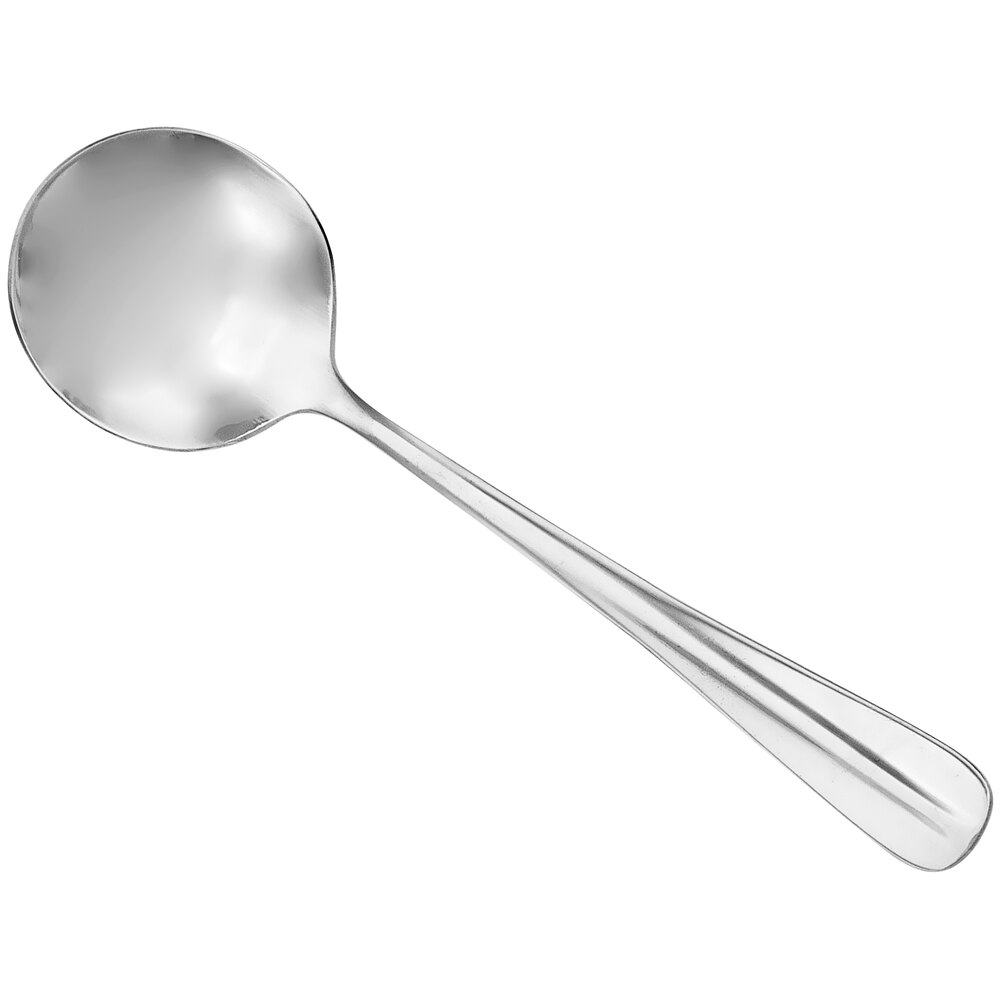 Walco Parisian from Steelite International WL6912 5 3/4" 18/0 Stainless Steel Heavy Weight Bouillon Spoon - 24/Case