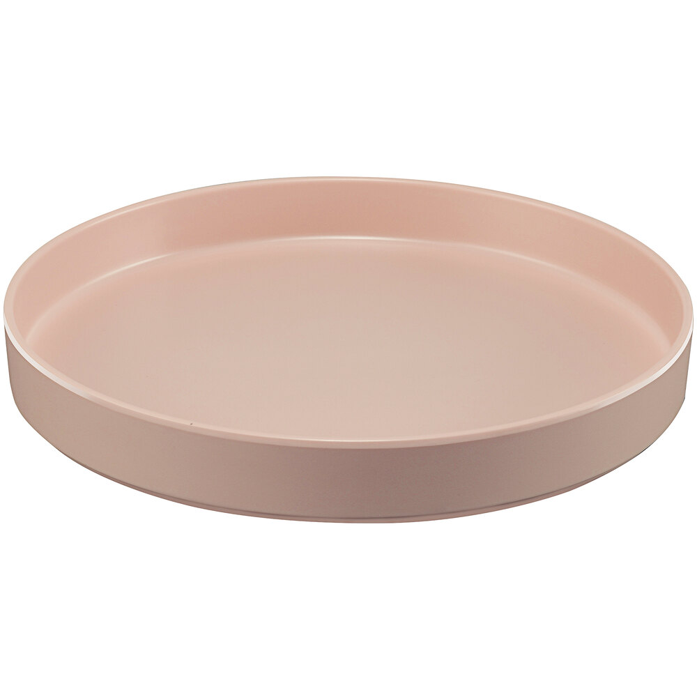 Cal-Mil Hudson 12" Blush Raised Rim Melamine Plate