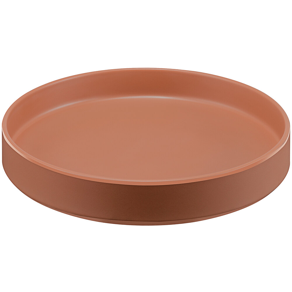 Cal-Mil Hudson 10" Terra Cotta Raised Rim Melamine Plate