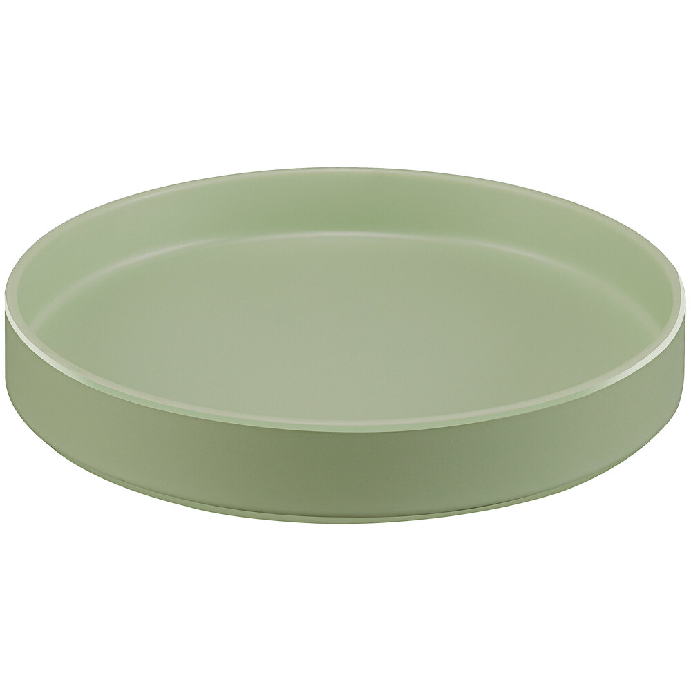 Cal-Mil Hudson 10" Matcha Raised Rim Melamine Plate