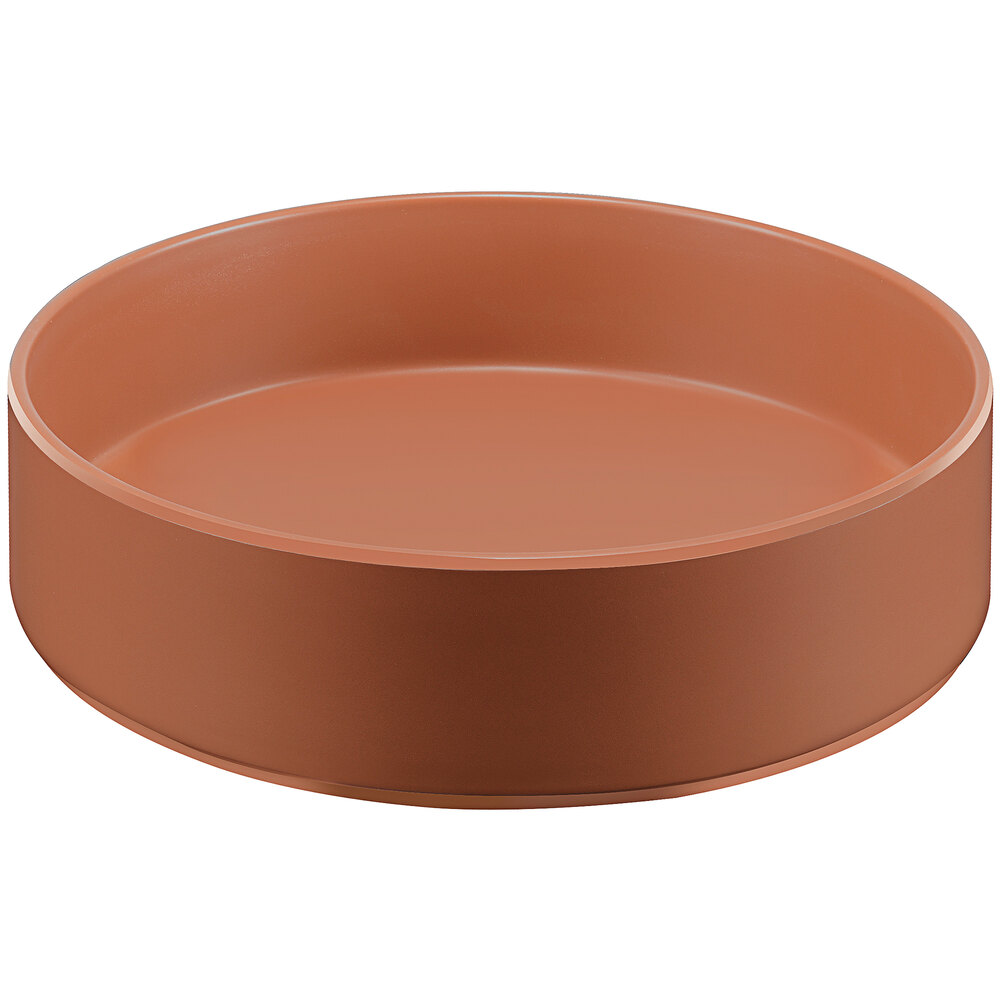 Cal-Mil Hudson 72 oz. Terra Cotta Raised Rim Melamine Bowl