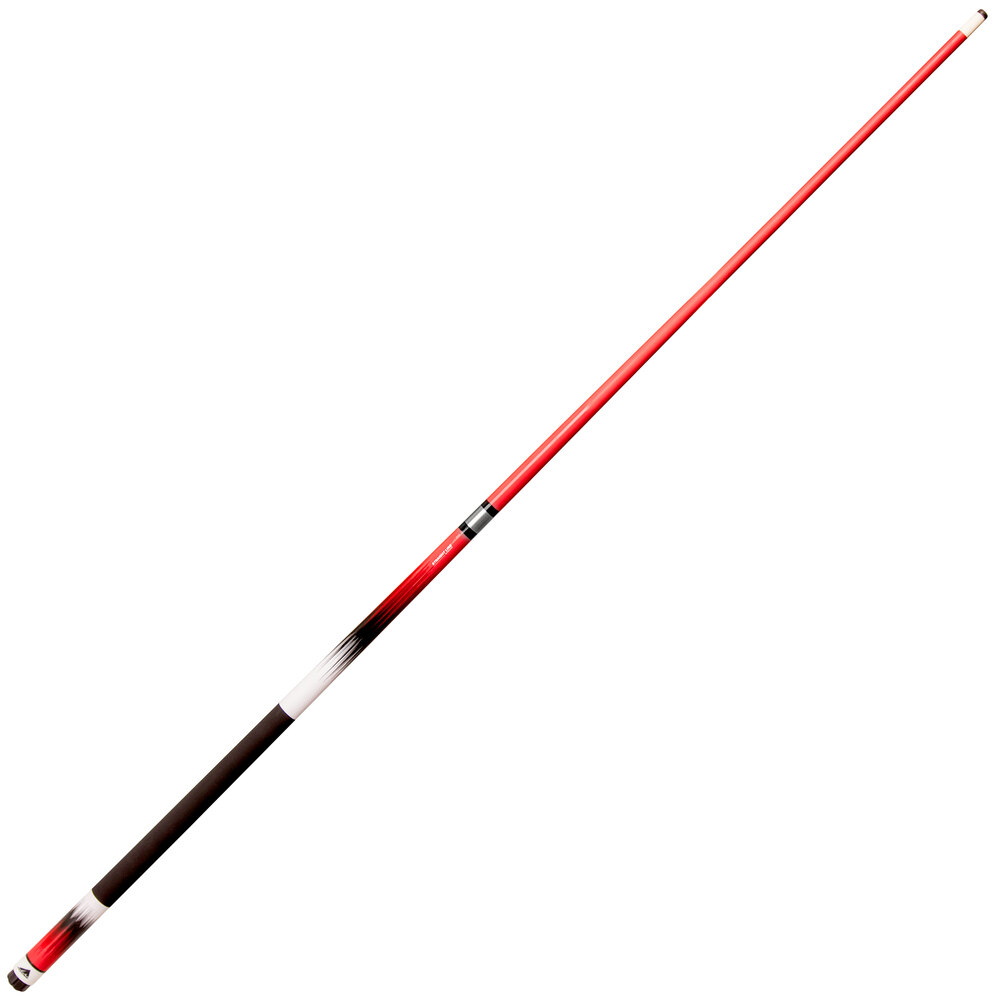 Mizerak P1881R 58" Two-Piece Neon Red Fade Deluxe Carbon Composite Billiard / Pool Cue with MicroTac Grip
