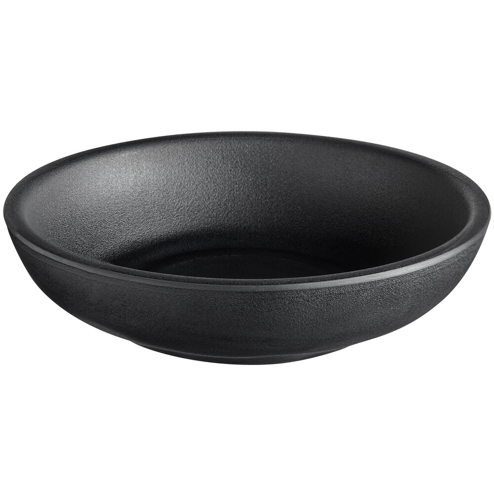 GET SD-4500-BK Nara 5 oz. Black Matte Round Melamine Ramekin - 24/Case