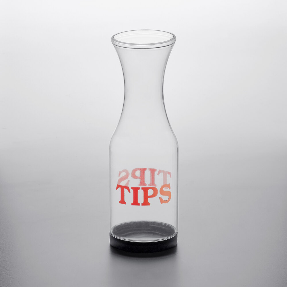 Tablecraft 812 10 1/2" SAN Plastic Tip Carafe