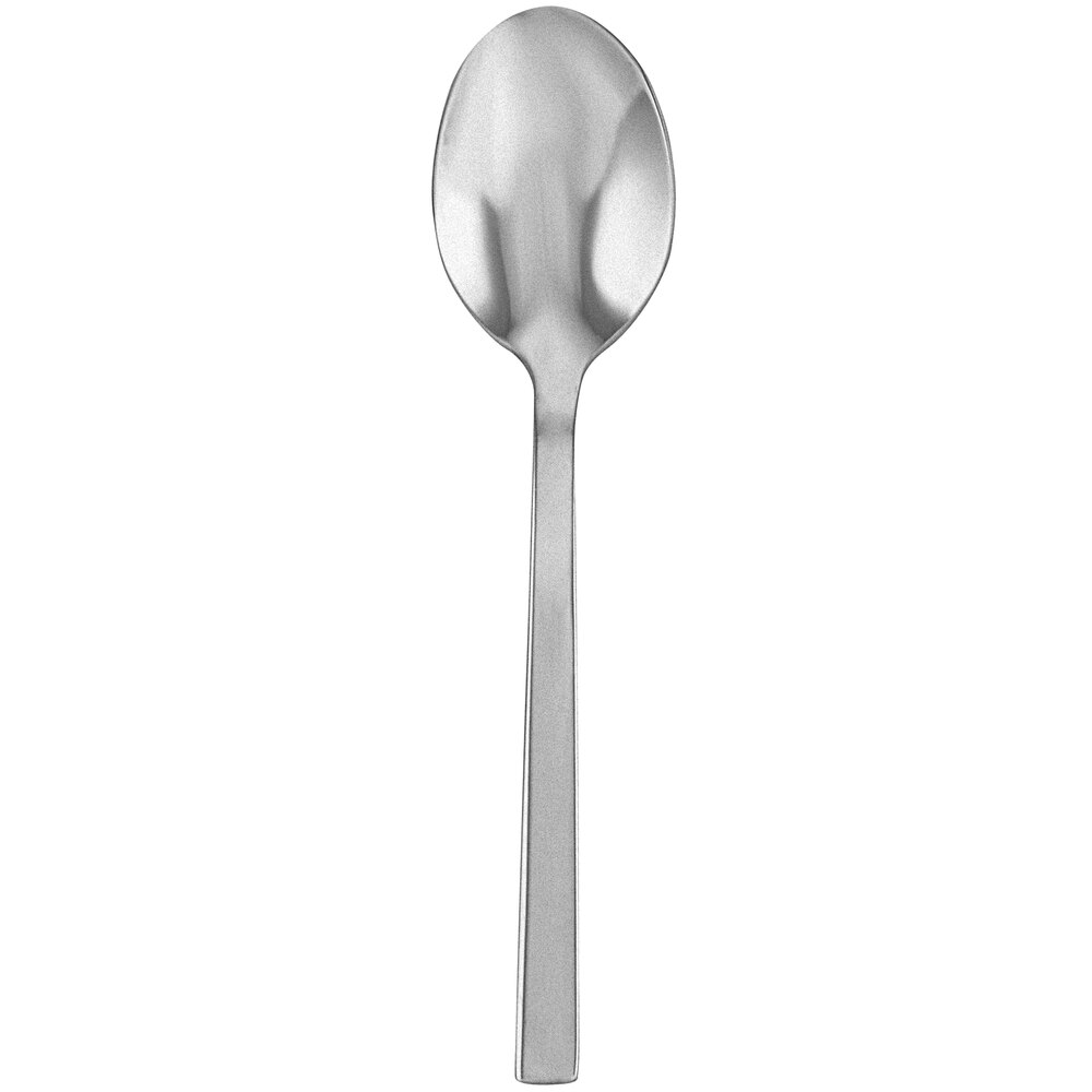 Walco Semi from Steelite International WL0929FST 4 5/16" 18/10 Fieldstone Finish Stainless Steel Extra Heavy Weight Demitasse Spoon - 12/Case