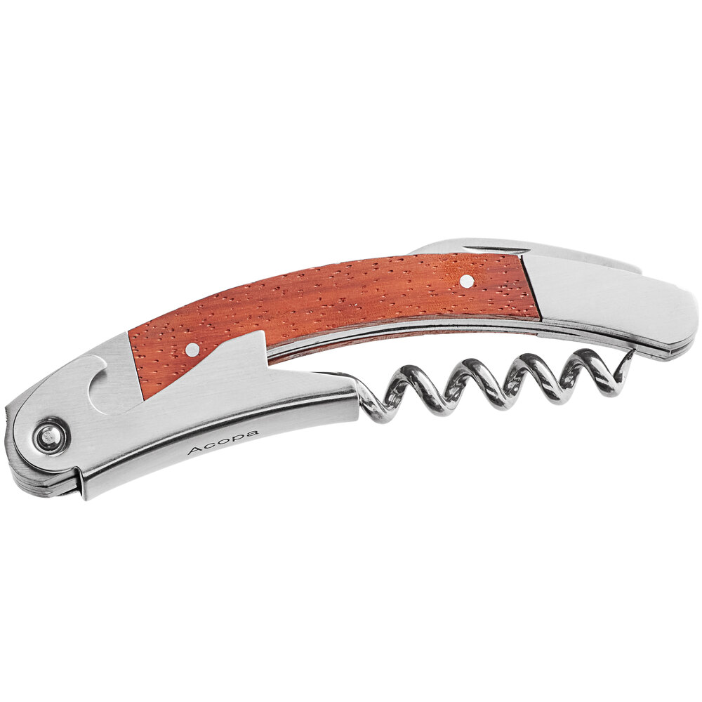 Acopa Waiter's Corkscrew with Wood Handle
