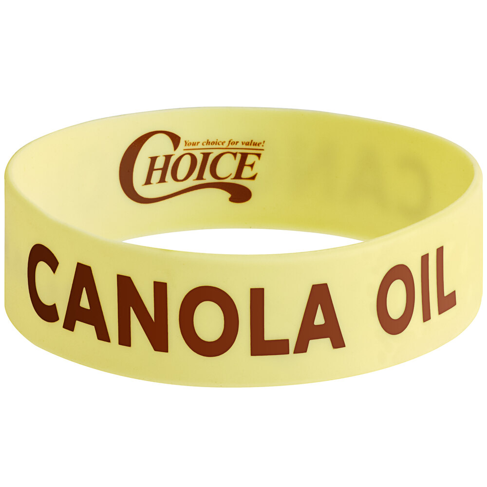 Choice "Canola" Silicone Squeeze Bottle Label Band for 16, 20, and 24 oz. Standard & Wide Mouth Bottles