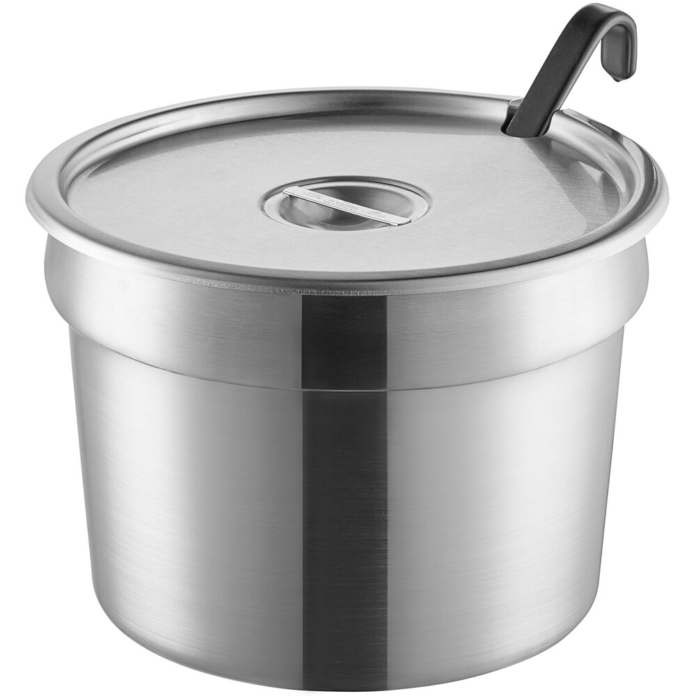 Vollrath 11 Qt. Stainless Steel Inset Kit with Cover and Jacob's Pride® 4 oz. Ladle