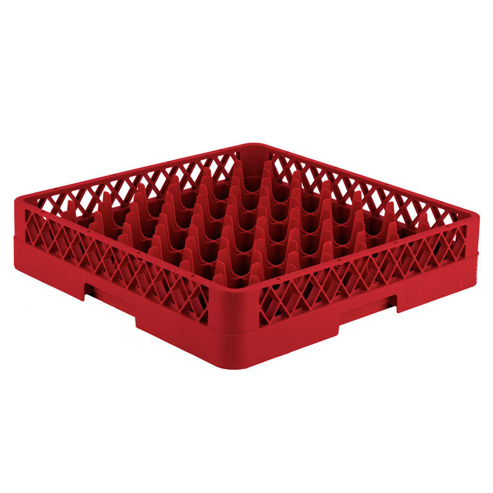 Vollrath TR9 Traex® Full-Size Red 49-Compartment 3 1/4" Glass Rack