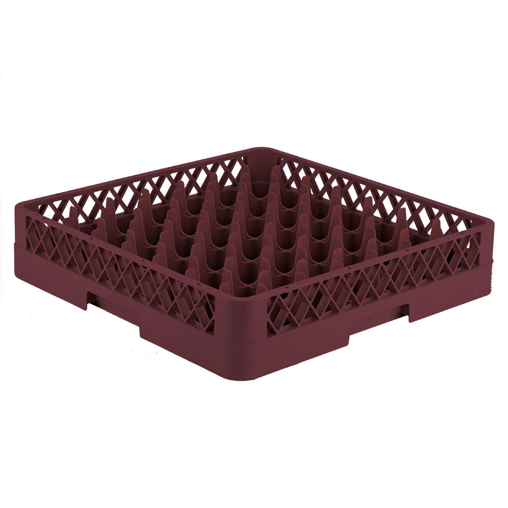 Vollrath TR9 Traex® Full-Size Burgundy 49-Compartment 3 1/4" Glass Rack