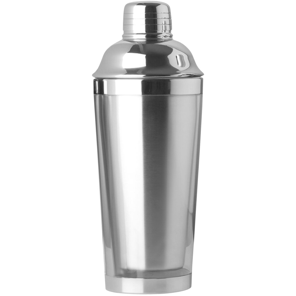 Franmara City Lights 16 oz. Clear Double Wall Cobbler Cocktail Shaker 8146-25 BXR