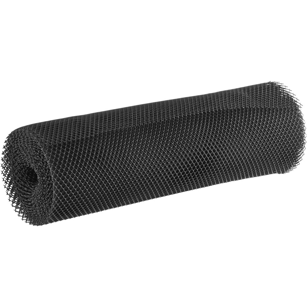 Tablecraft 2' x 40' Black Plastic Mesh Bar Mat / Shelf Liner 5834