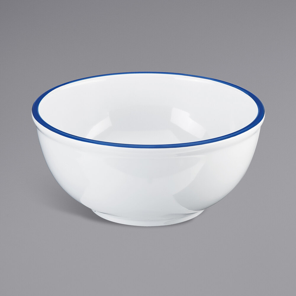 Cal-Mil 3343-10-15 Enamelware 3.75 Qt. White Melamine Bowl - 10 3/4" x 5"