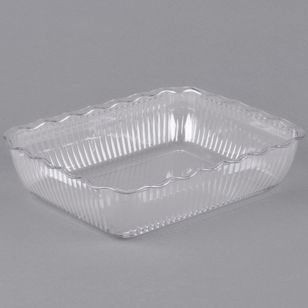 Choice 10 lb. Clear Deli Crock