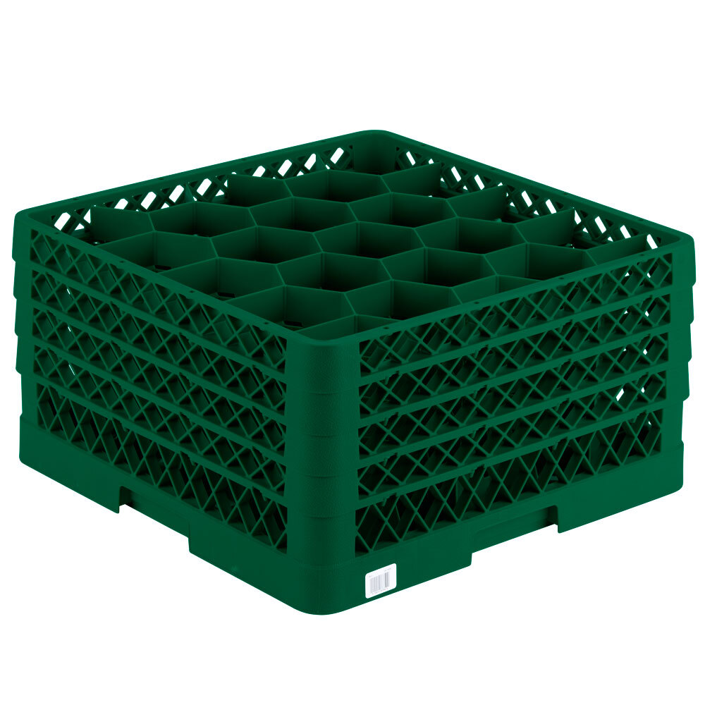 Vollrath TR11GGGG Traex® Rack Max Full-Size Green 20-Compartment 9 7/16" Glass Rack