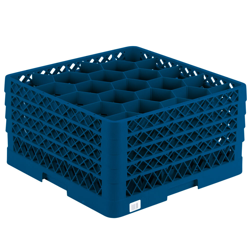Vollrath TR11GGGG Traex® Rack Max Full-Size Royal Blue 20-Compartment 9 7/16" Glass Rack