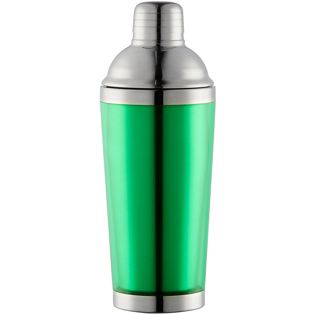 Franmara City Lights 16 oz. Green Double Wall Cobbler Cocktail Shaker 8146-13 BXR