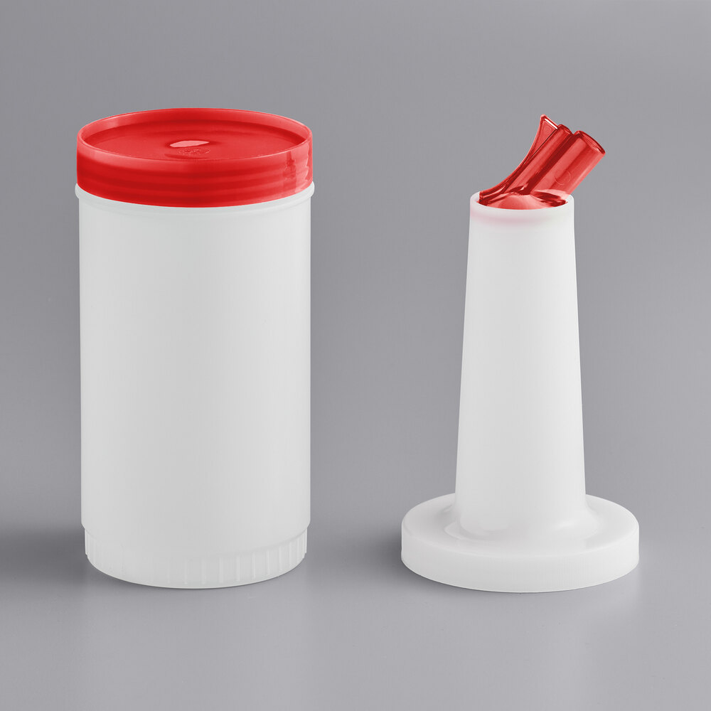 Choice 1 Qt. Pour Bottle with Red Spout and Cap