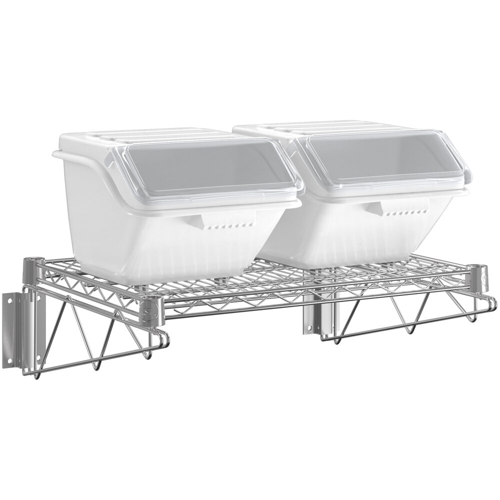 Baker's Lane 18" x 24" Wall-Mounted Ingredient Bin Shelving Kit with 2 Clip-In Shelf Bins