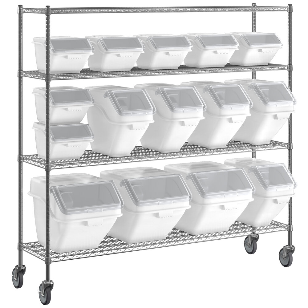 Baker's Lane 18" x 72" Ingredient Bin Shelving Kit with 15 Clip-In Shelf Bins