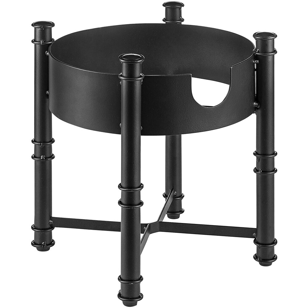 Tablecraft Industrial Black Powder-Coated Steel Beverage Dispenser Stand - 10262