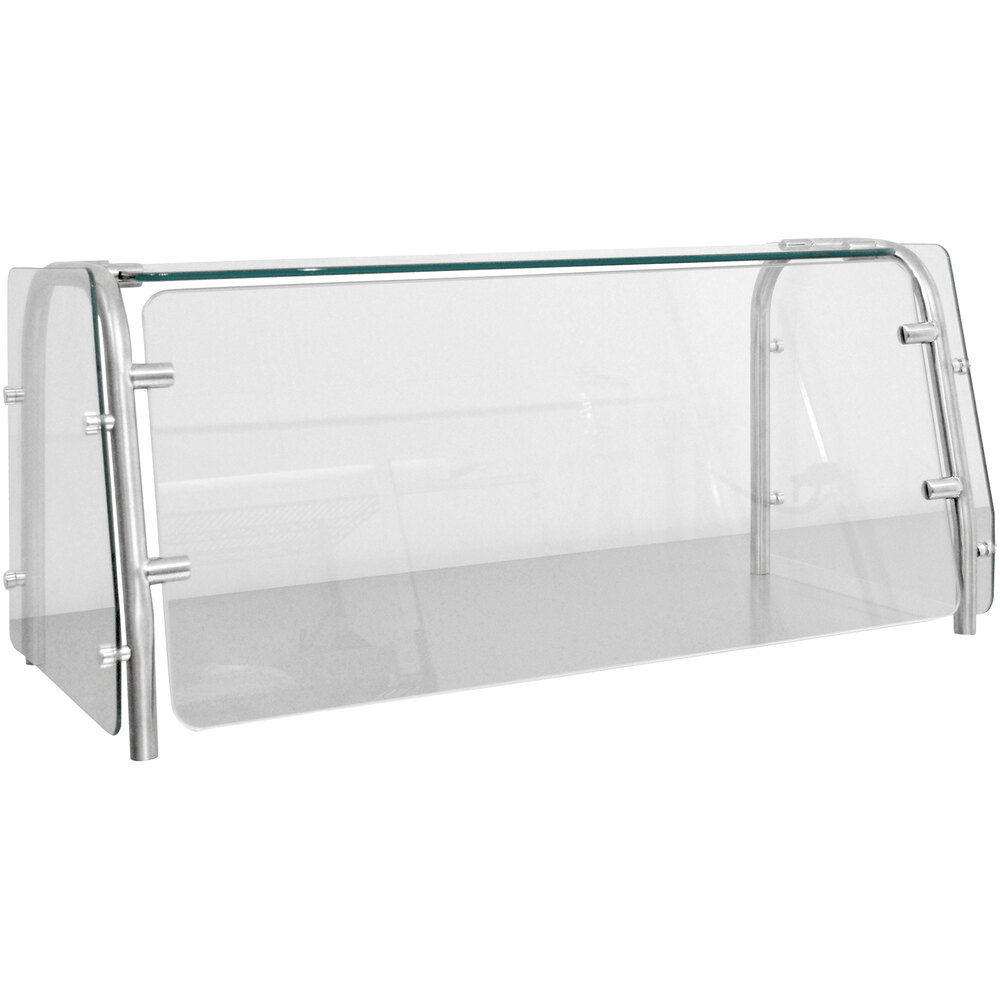 Advance Tabco STFC-18-48 Single Tier Cafeteria Food Shield with Top Shelf - 48" x 18" x 18"