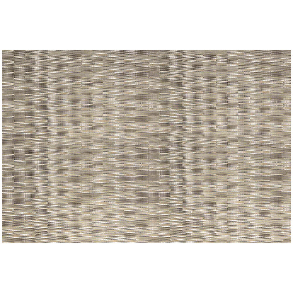 Front of the House Metroweave 24" x 16 1/4" Tan Rush Woven Vinyl Rectangle Placemat / Liner - 12/Pack