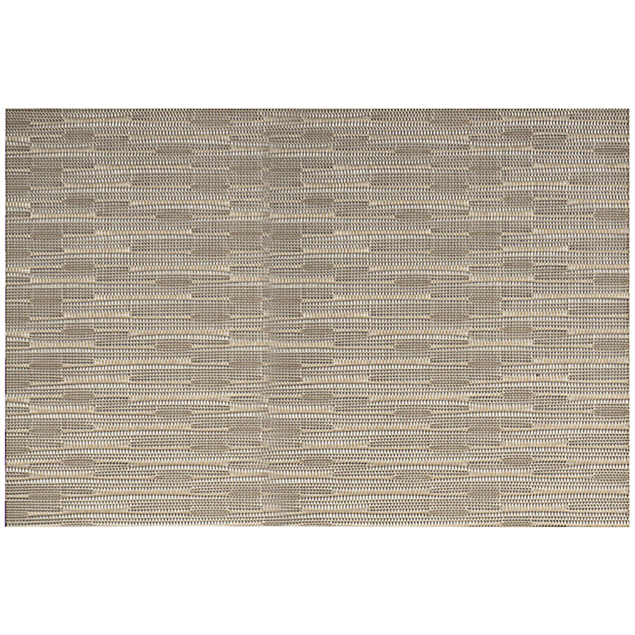 Front of the House Metroweave 17 1/2" x 11 3/4" Tan Rush Woven Vinyl Rectangle Placemat / Liner - 12/Pack
