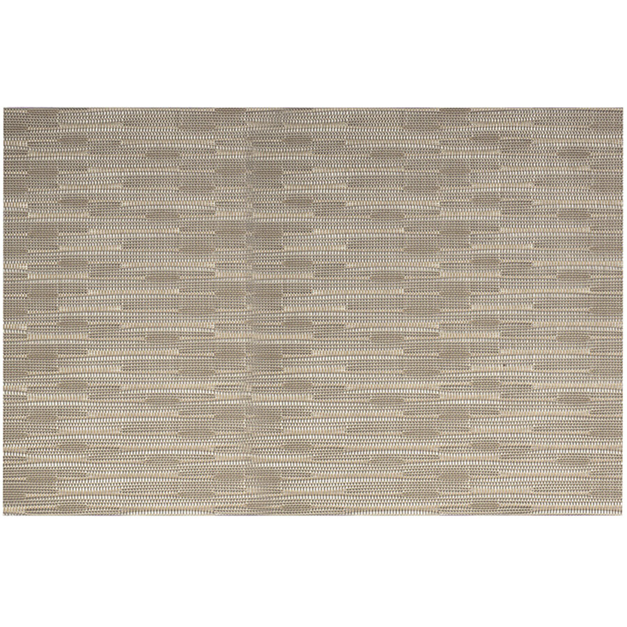 Front of the House Metroweave 18 1/4" x 12" Tan Rush Woven Vinyl Rectangle Placemat / Liner - 12/Pack