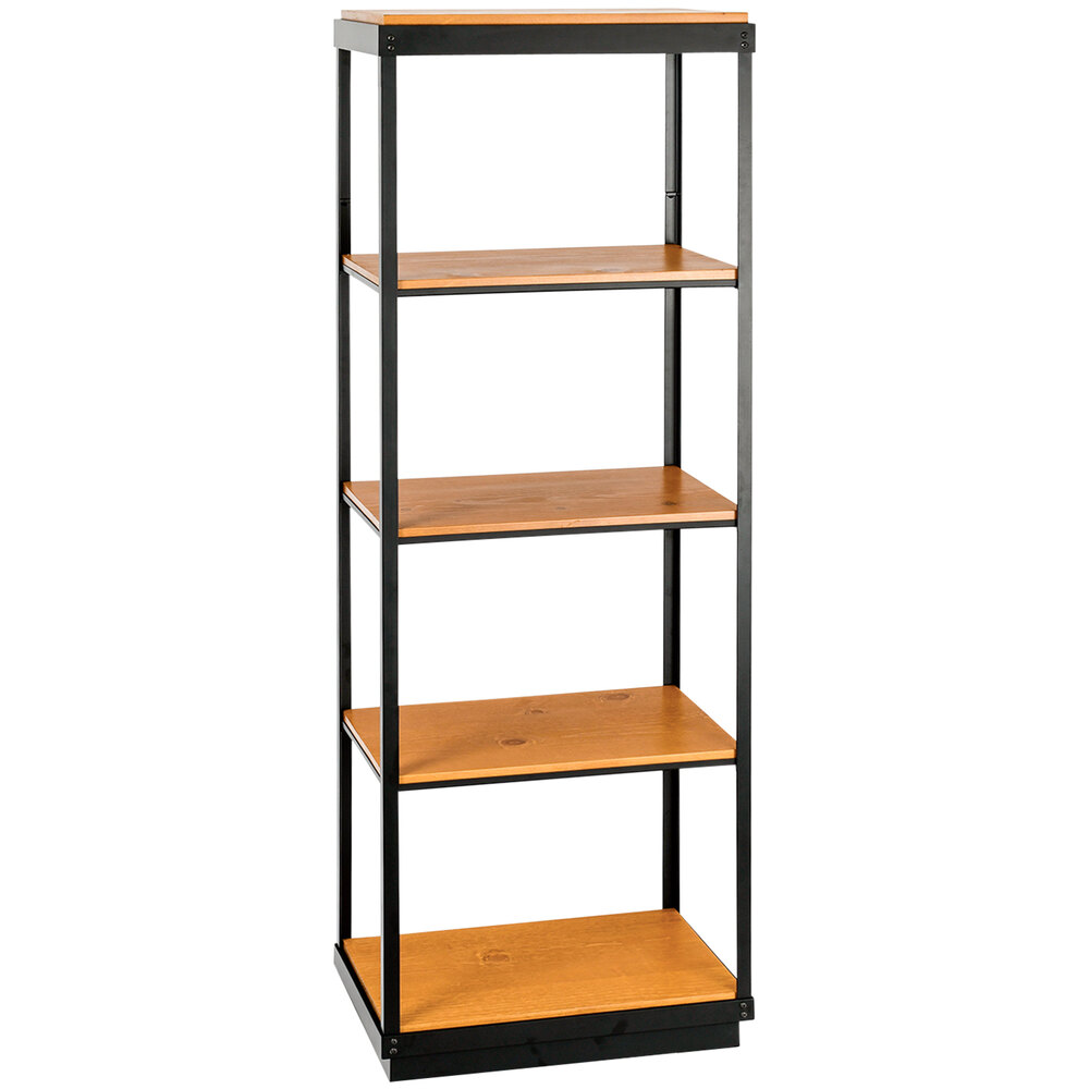 Cal-Mil Madera Rustic Pine 24" x 16" x 72" Five Tier Merchandising Shelf