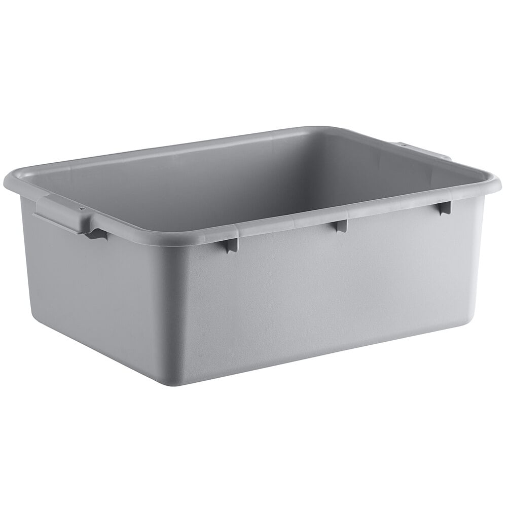 Choice 20" x 15" x 7" Gray Polypropylene Bus Tub, Bus Box