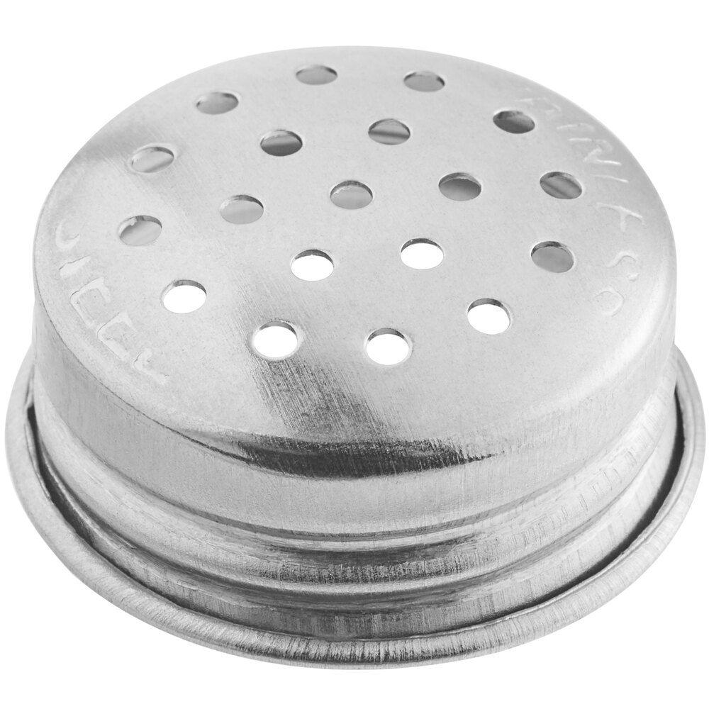 Tablecraft Stainless Steel 2 oz. Salt and Pepper Shaker Flat Top - 152T - 24/Case