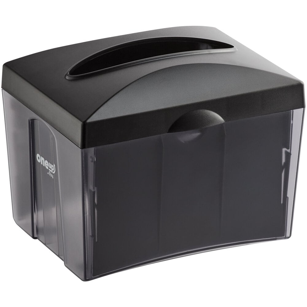 OneUp by Choice Smoke Black Tabletop Interfold Napkin Dispenser