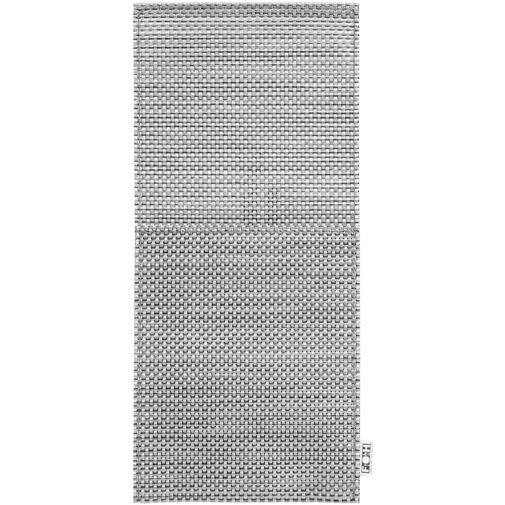 Front of the House Metroweave 10" x 4 1/2" Grey Mesh Woven Vinyl Silverware Pocket - 12/Pack