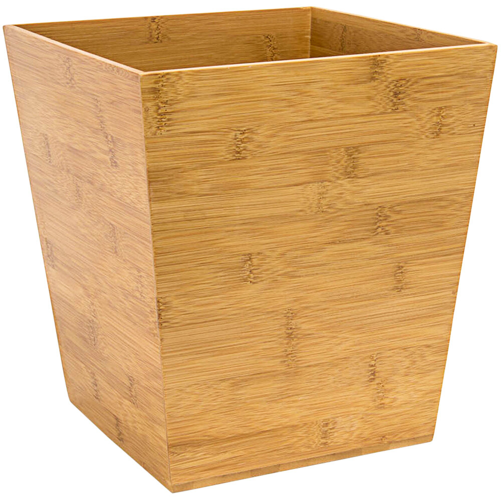 room360 10" x 10" x 11" Natural Bamboo Flared Wine Cooler / Display Stand - 4/Case