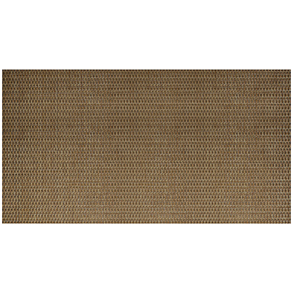Front of the House Metroweave 29" x 16" Beige Rattan Woven Vinyl Rectangle Bistro Placemat - 12/Pack
