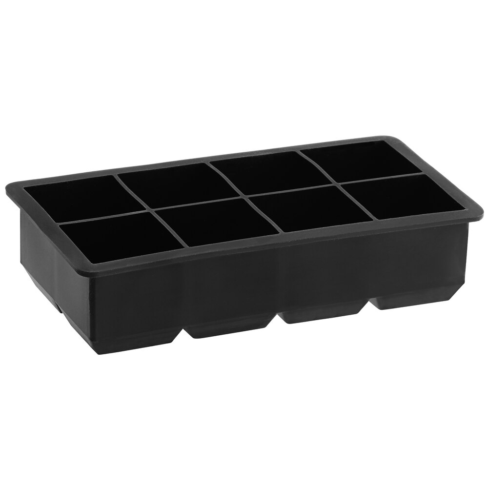 American Metalcraft 8-Compartment 2" Cube Black Silicone Ice Mold - SMSC8