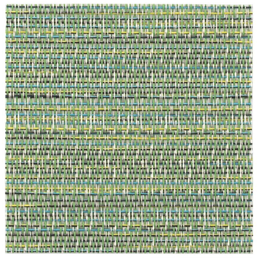 Front of the House 4" Square Urban Green Mesh Metroweave Woven Vinyl Coaster - 12/Pack