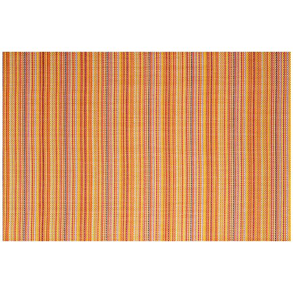 Front of the House Metroweave 18 1/4" x 12" Oranges Mesh Woven Vinyl Rectangle Placemat / Liner - 12/Pack