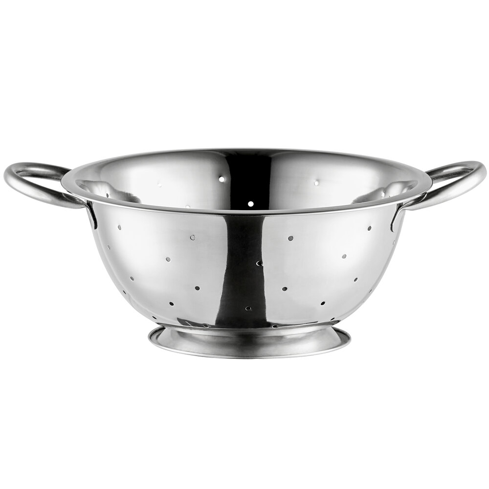 Choice 3 Qt. Stainless Steel Colander with Base and Handles