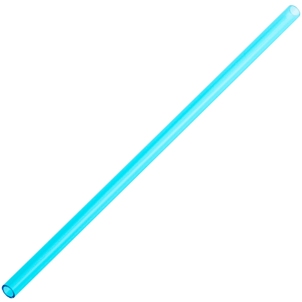 Franmara 8 7/8" Blue Acrylic Reusable Straw - 25/Case
