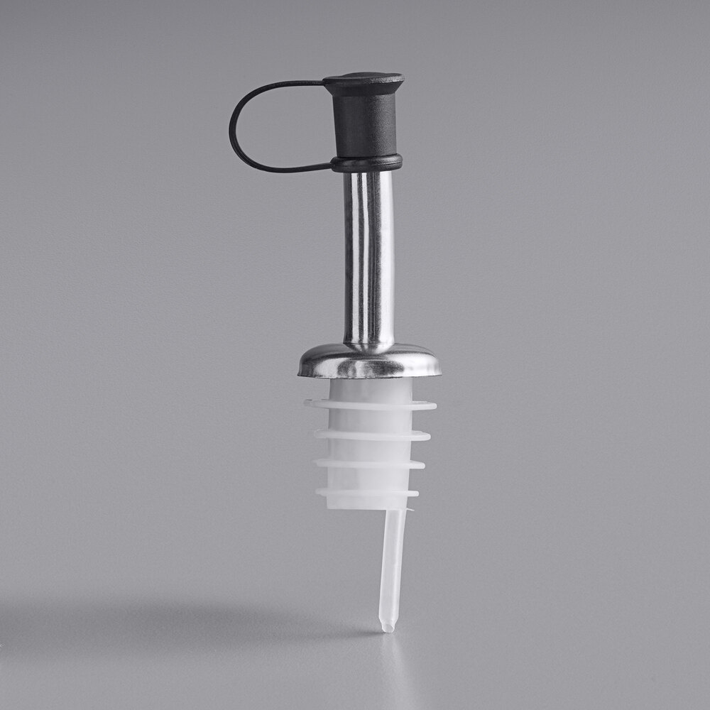 Franmara Stainless Steel Pourer with Plastic Cork and Cap 8002 BU - 12/Pack