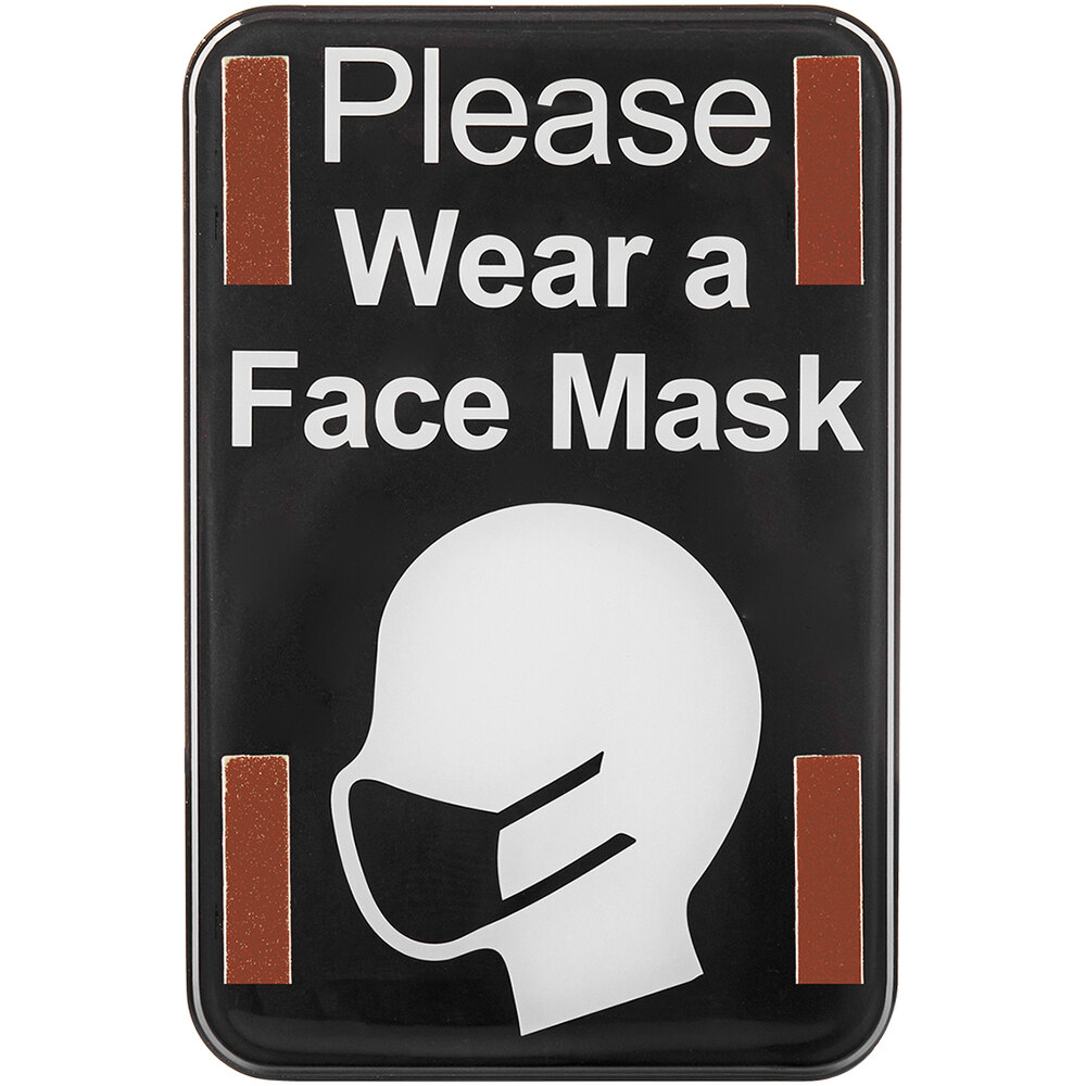 Tablecraft 6" x 9" "Please Wear a Face Mask" Window Sign 10707