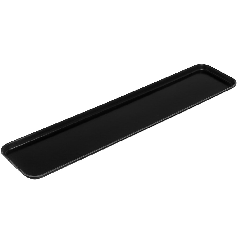 Carlisle 30" x 6" x 1" Fiberglass Black Market Tray 630FMT309 - 12/Pack