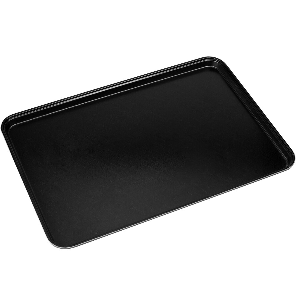 Carlisle 18" x 26" Black Glasteel Display / Bakery Tray 2618FGQ004 - 6/Case